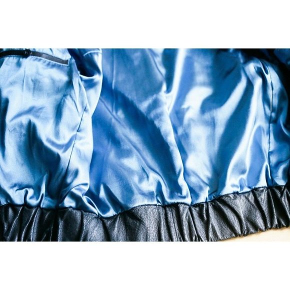 J.Lindeberg Men's Black Leather Classic Jacket w Chunky Zippers L - Picture 6 of 9